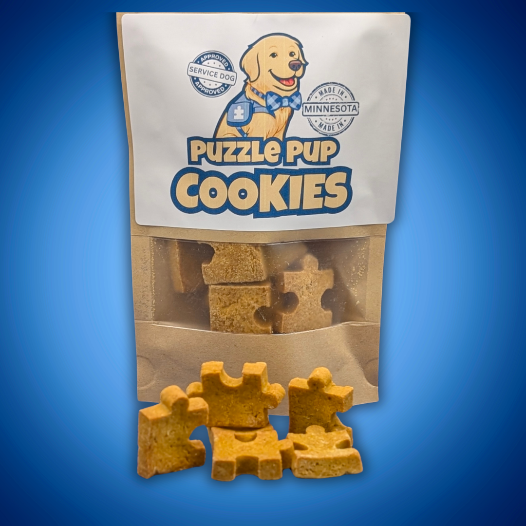 PuzzlePup Pumpkin Peanut Butter Dog Cookies – All-Natural Homemade Treats | Minnesota-Made Small Batch Dog Snacks