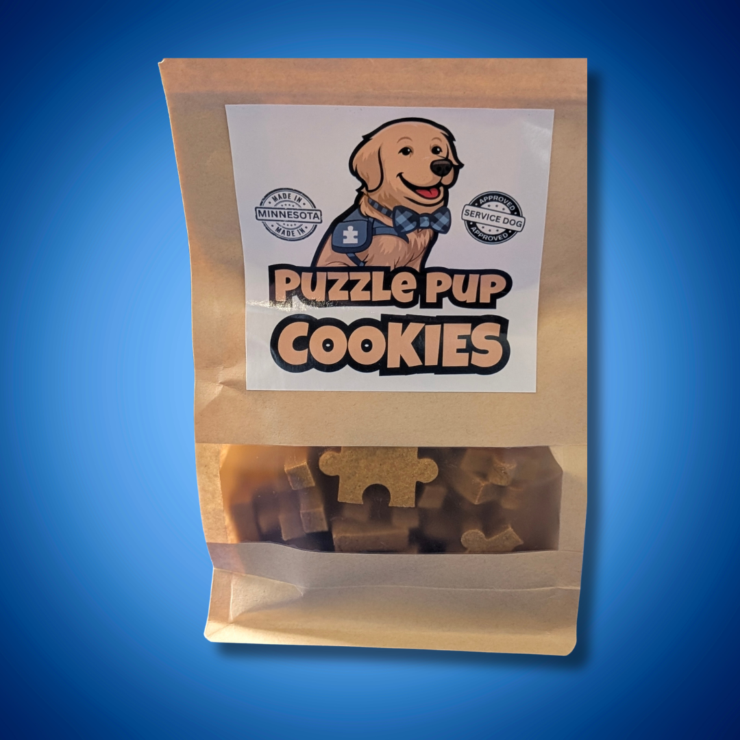 PuzzlePup Pumpkin Peanut Butter Dog Cookies – All-Natural Homemade Treats | Minnesota-Made Small Batch Dog Snacks