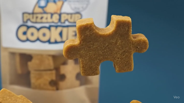 PuzzlePup Pumpkin Peanut Butter Dog Cookies – All-Natural Homemade Treats | Minnesota-Made Small Batch Dog Snacks
