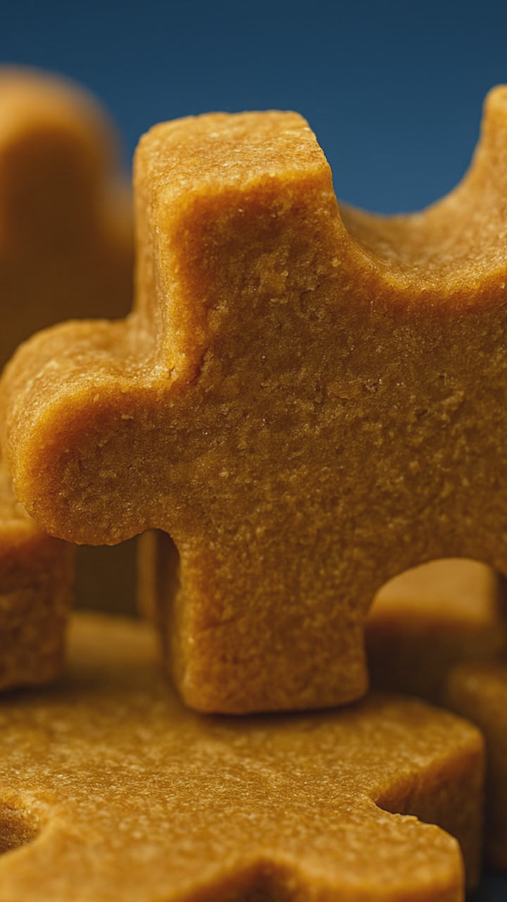 PuzzlePup Pumpkin Peanut Butter Dog Cookies – All-Natural Homemade Treats | Minnesota-Made Small Batch Dog Snacks