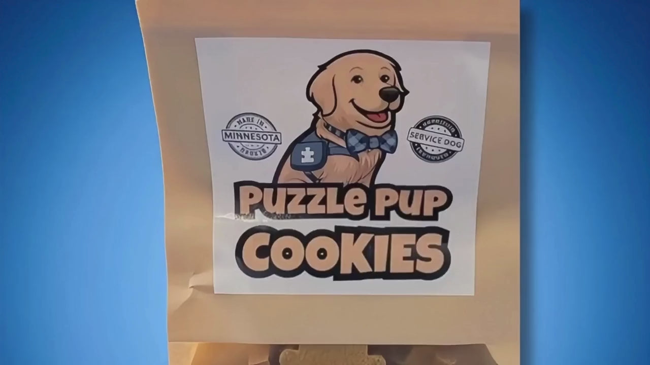 PuzzlePup Pumpkin Peanut Butter Dog Cookies – All-Natural Homemade Treats | Minnesota-Made Small Batch Dog Snacks