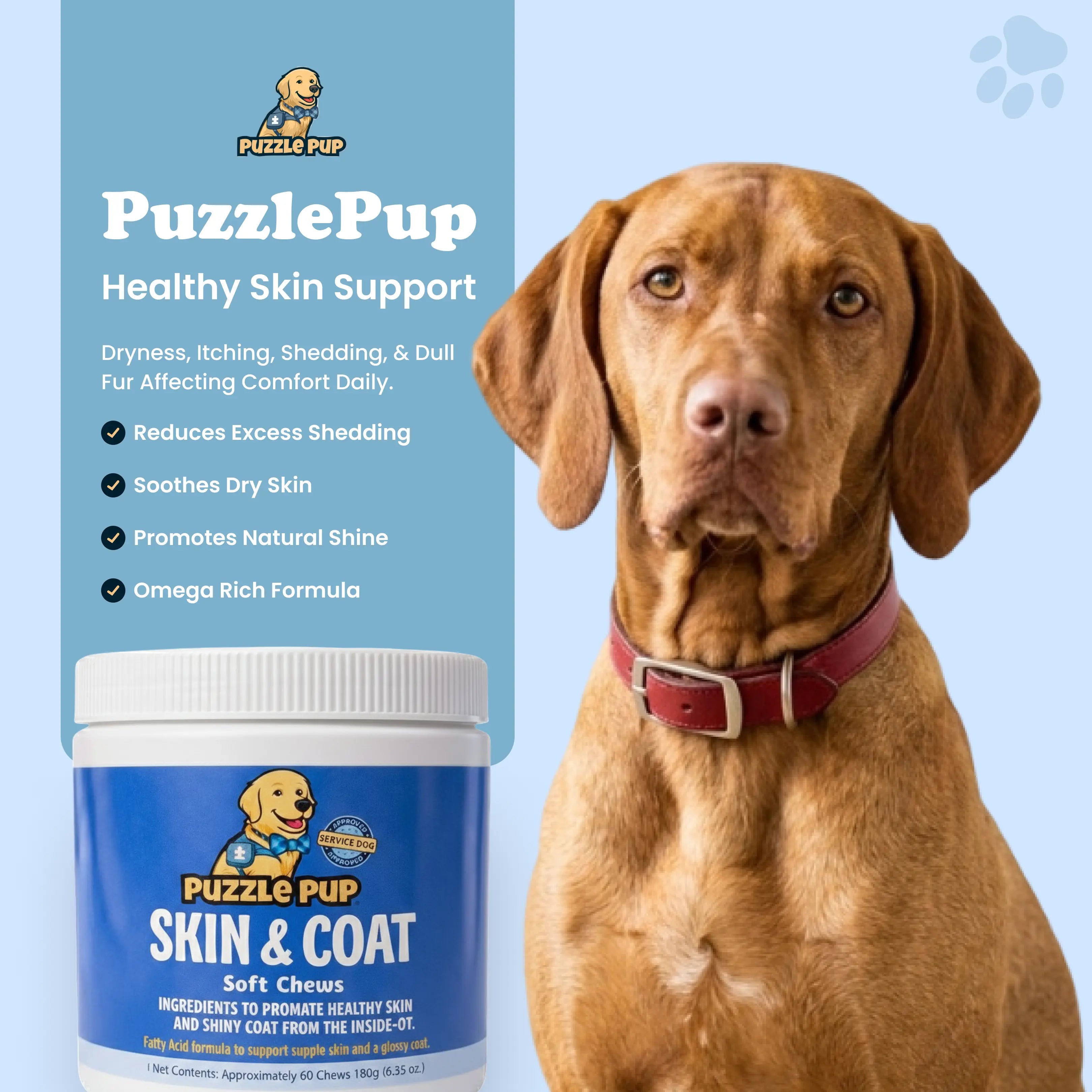 PuzzlePup Soft Chews: Shiny Coat Boost!