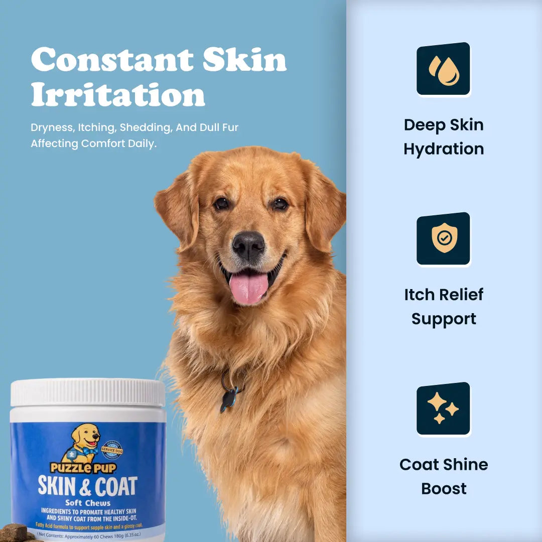 PuzzlePup Soft Chews: Shiny Coat Boost!