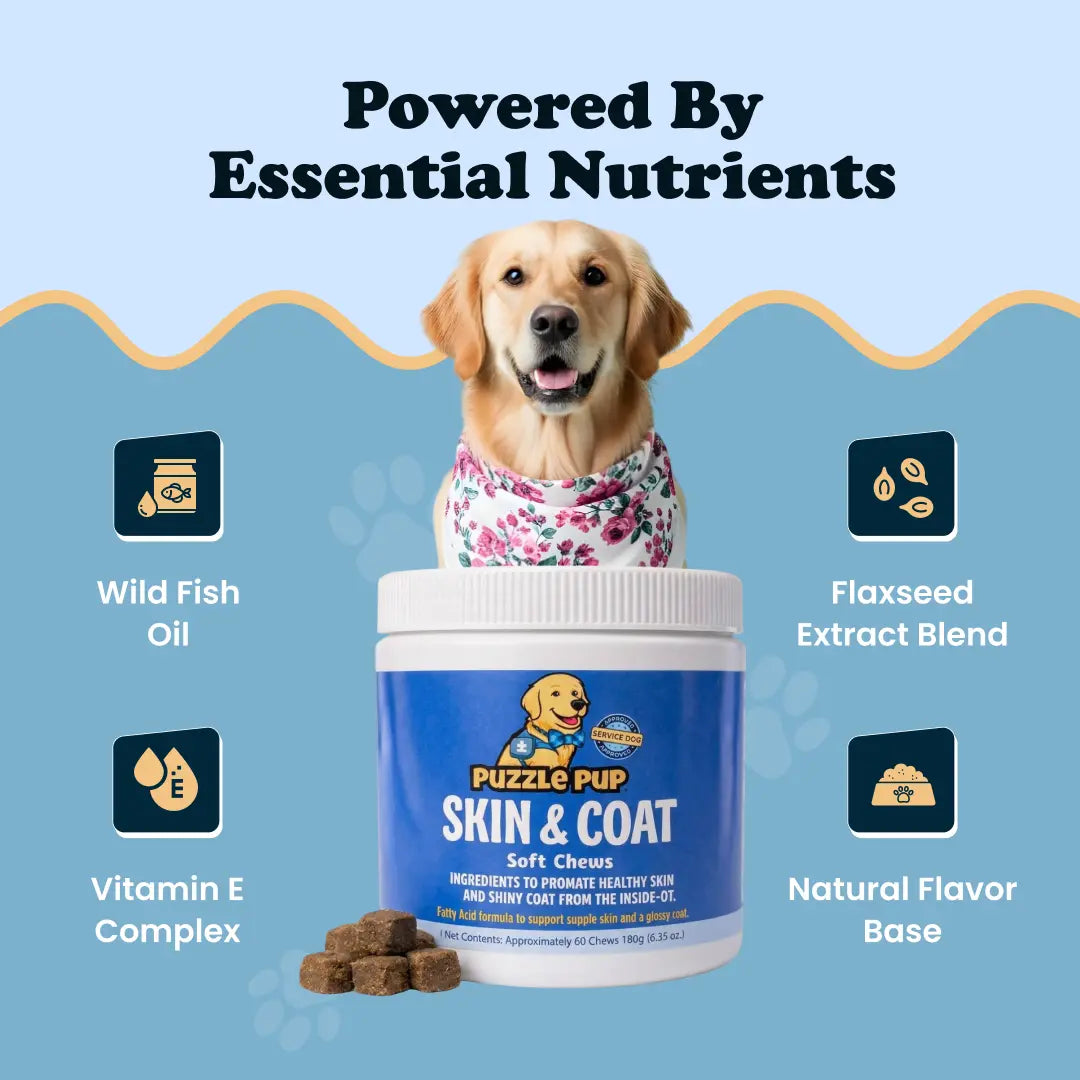 PuzzlePup Soft Chews: Shiny Coat Boost!