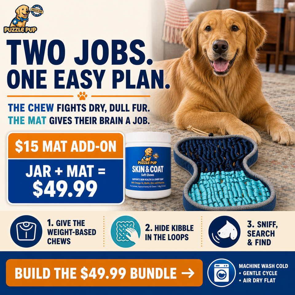 Complete Dog Skin & Coat Soft Chews – Healthy Skin & Shiny Coat offer graphic