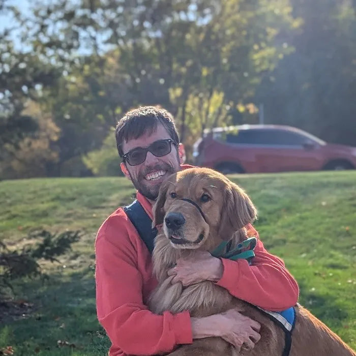 PuzzlePup founder Mike O'Brien with Normie