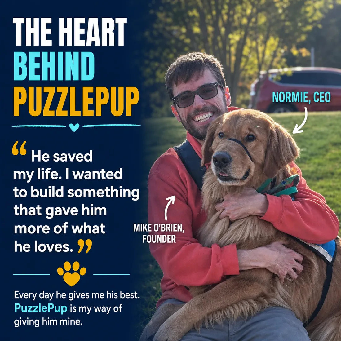 The heart behind PuzzlePup founder story with Mike O'Brien and Normie, CEO