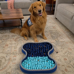Normie using the PuzzlePup Snuffle Mat at home